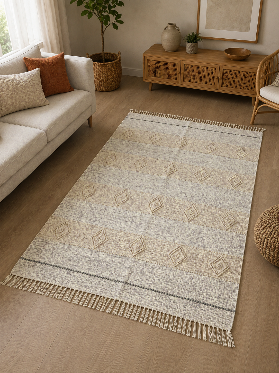 Handmade wool floor kilim from Oscar Furniture – Rof-176