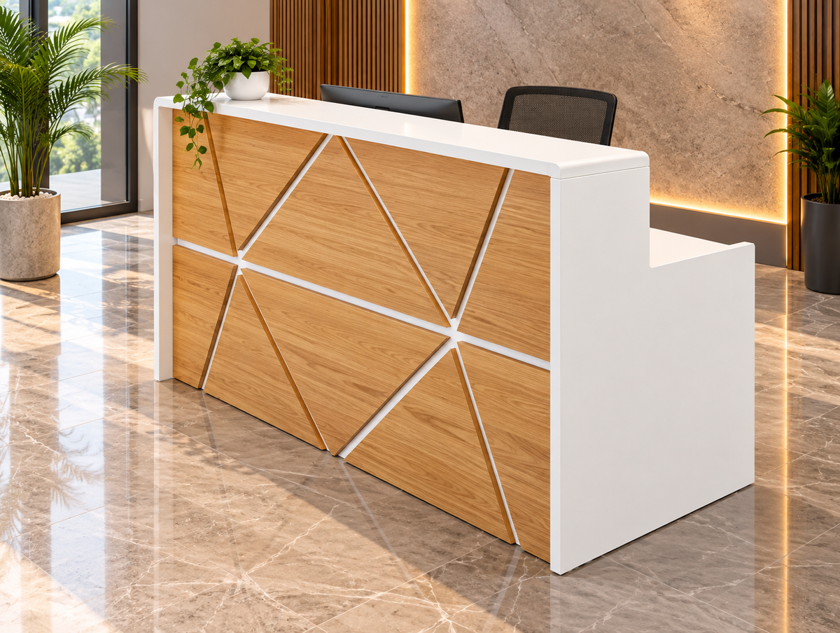 Reception desk - Reception Counter - Spanish MDF wood - CEM-088