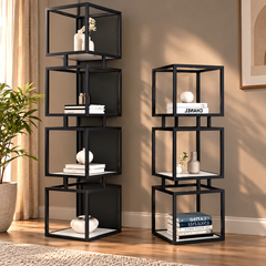 Steel and wood shelving unit - SRS-082