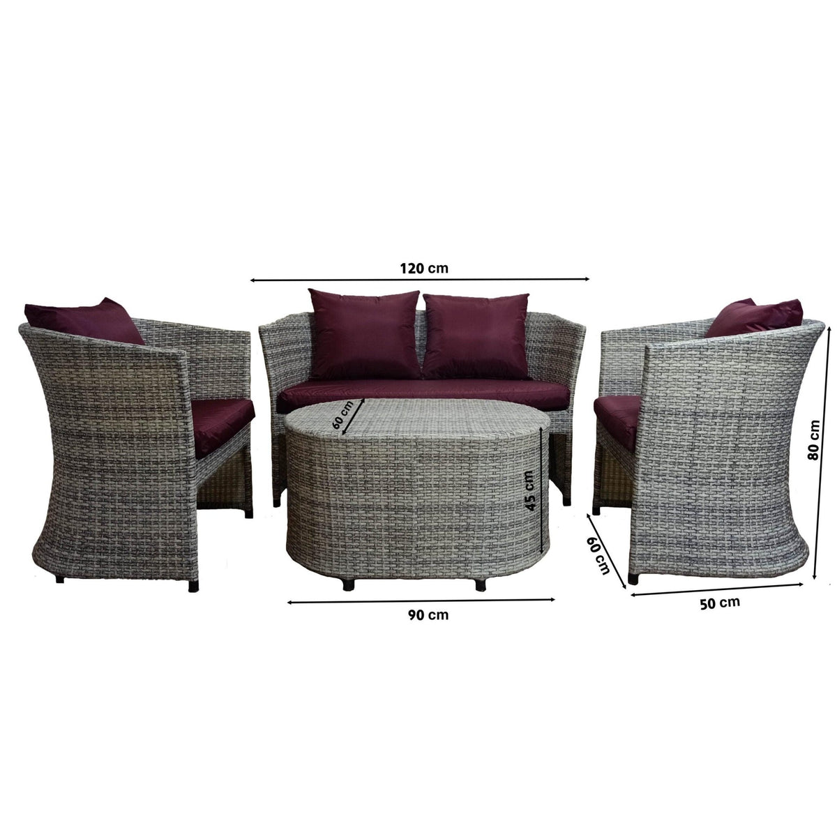 Fayrouz rattan set is enough for 4 persons