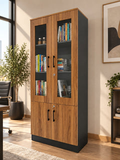 Modern MDF and glass bookcase from Oscar Furniture - OFF-MD-002