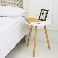 Side table made of MDF and beech wood - WAF-041