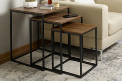 Side table made of MDF wood and metal - WAF-047