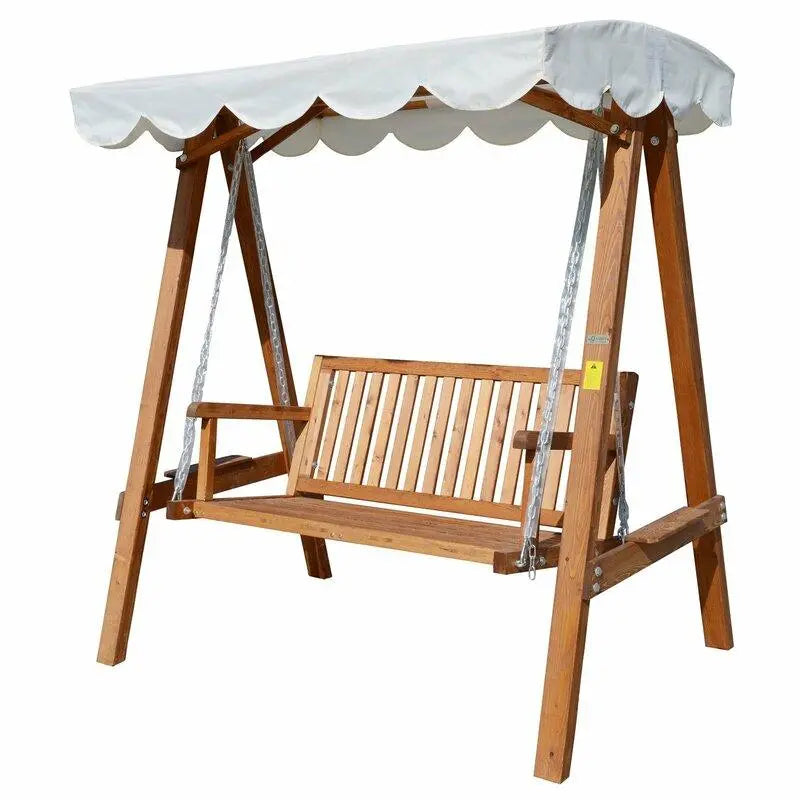Outdoor sofa swing with sturdy red beech wood – elegant modern design