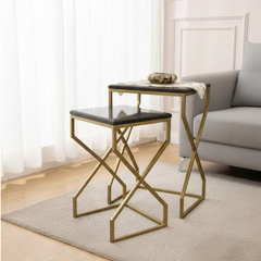 ELET-017 Table Set – Electrostatic Iron with Marble in a Stylish Modern Design