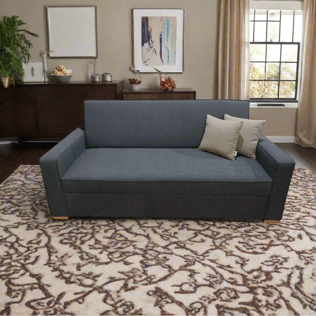 Manx 3-seater sofa bed with swivel back - red beech wood - HST-022
