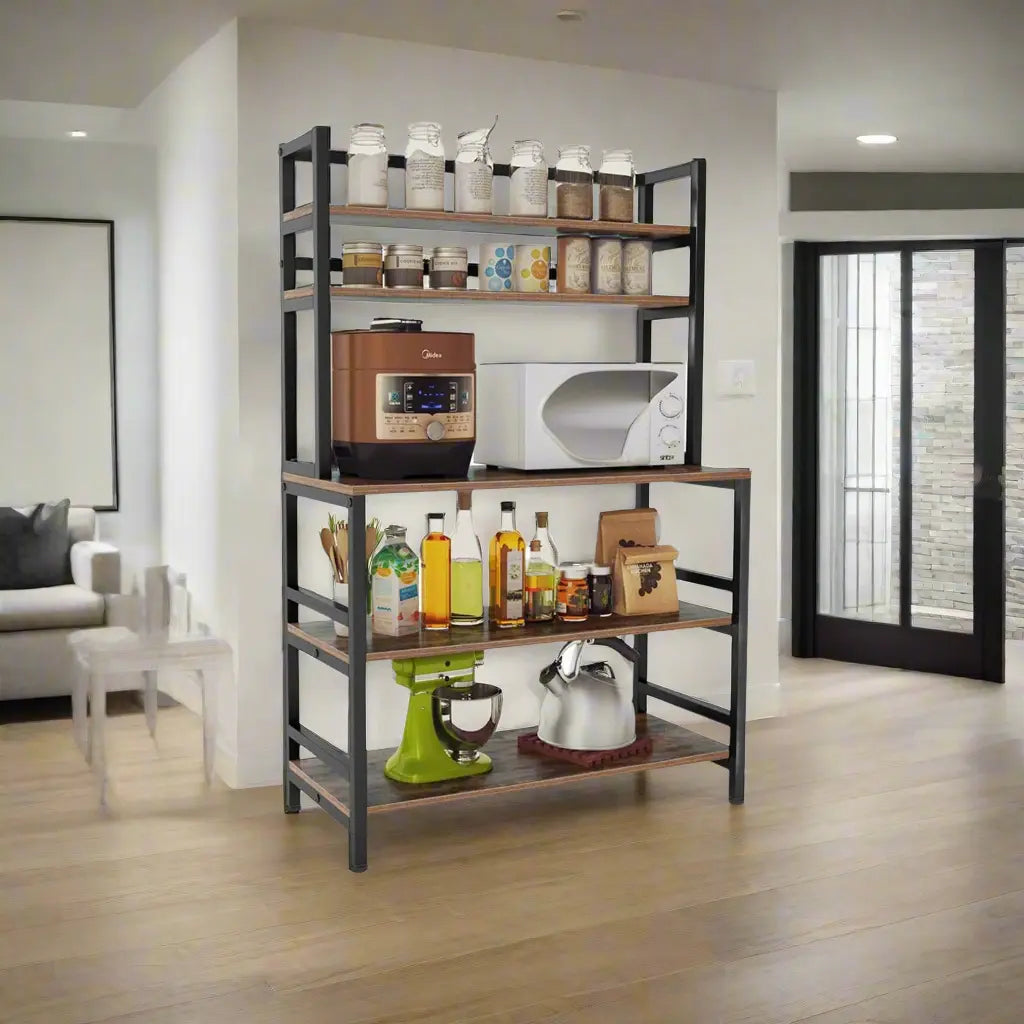 استاند مطبخ معدني عصري – 120×40×165 سم