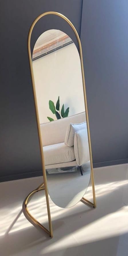 Modern mirror stand free-standing – strong steel iron – model HAG-001