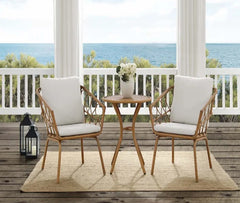 Set of 2 chairs and a table made of rattan - OS-291