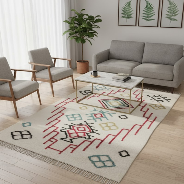 سجاد هاند ميد صوف فاخر متعدد المقاسات – موديل HAZ-018 من أوسكار فرنتشر