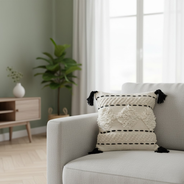 كوشن صوف هاند ميد مقاس 45×45 سم من أوسكار فرنتشر – تصميم مميز HAZ-111