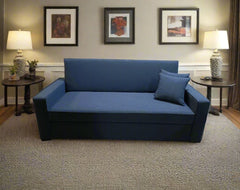 Manx 3-seater sofa bed with swivel back - red beech wood - HST-024
