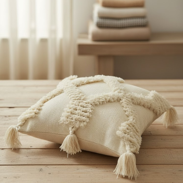 كوشن صوف هاند ميد مقاس 45×45 سم من أوسكار فرنتشر – تصميم مميز HAZ-120