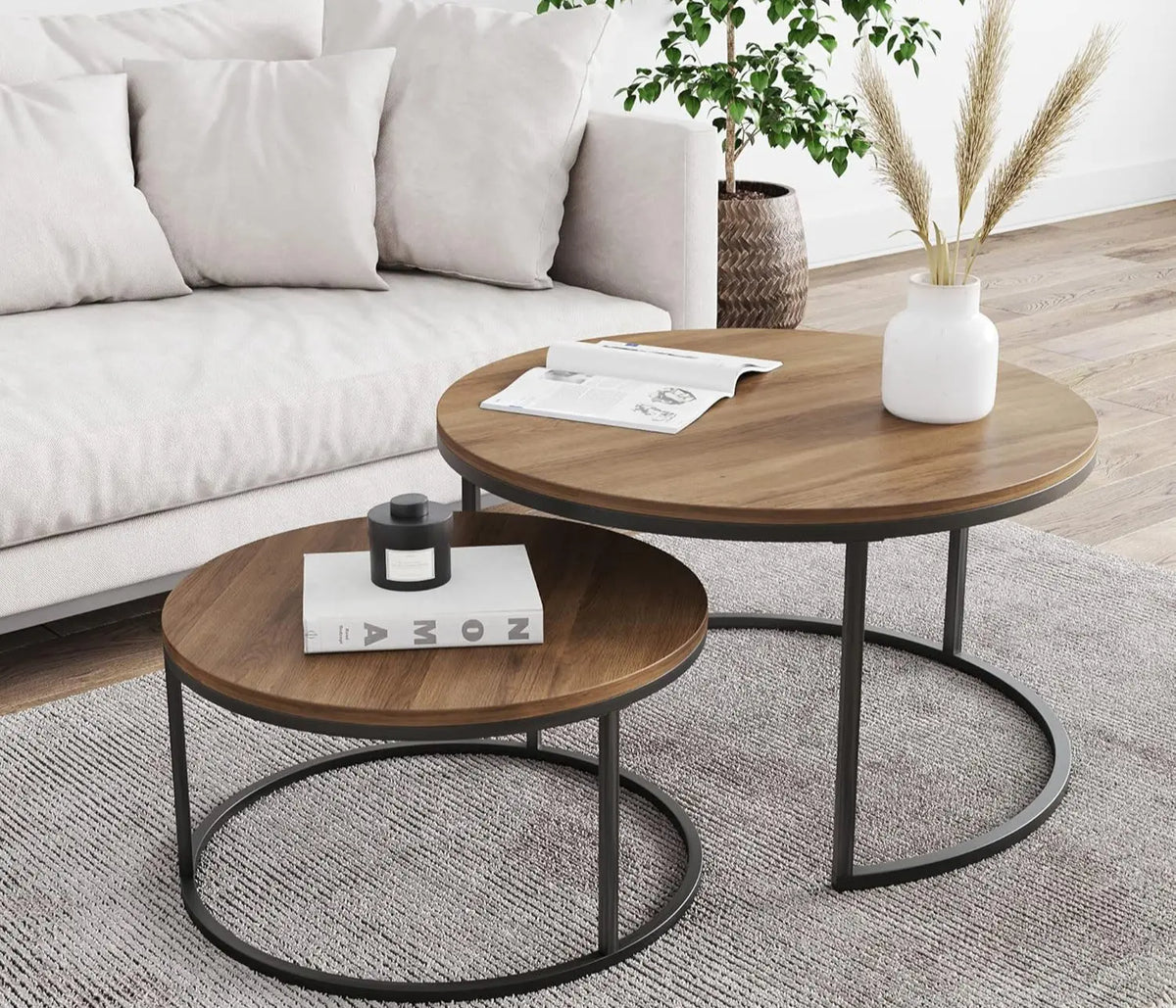 MDF and metal coffee table - WAF-016