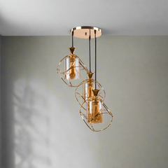 Modern aluminum chandelier adds a luxurious touch to your home.