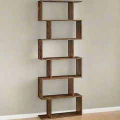 Brown MDF bookcase - 190x70x24 cm - OSM-546