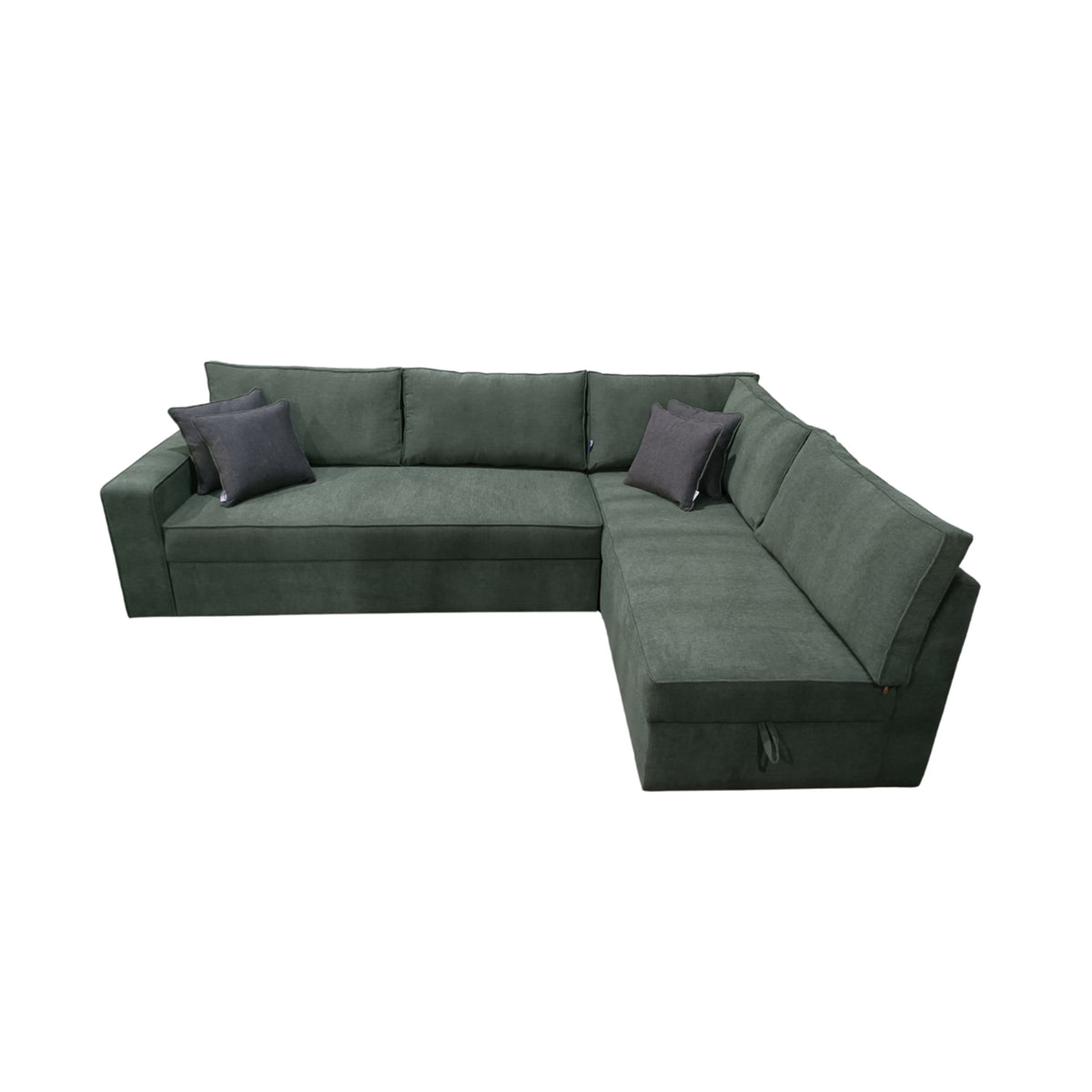 Manx 3-seat sofa with full back - red beech wood - HST-057