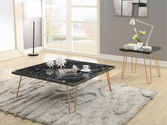 Aizil set of 2 marble coffee tables
