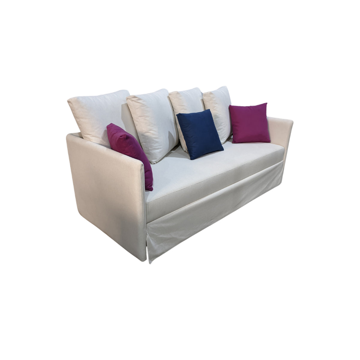 3 seater sofa with fixed back - red beech wood - HST-010