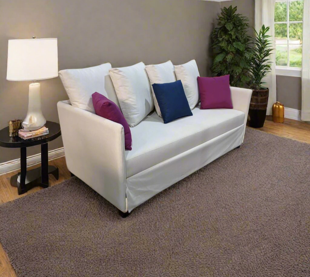 3 seater sofa with fixed back - red beech wood - HST-010