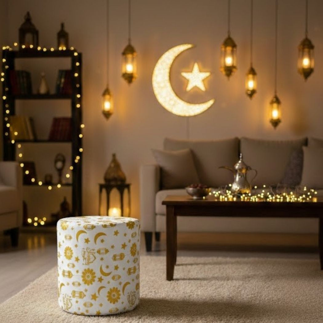 Elegant and Practical Round Velvet Ottoman OS-RAM-005