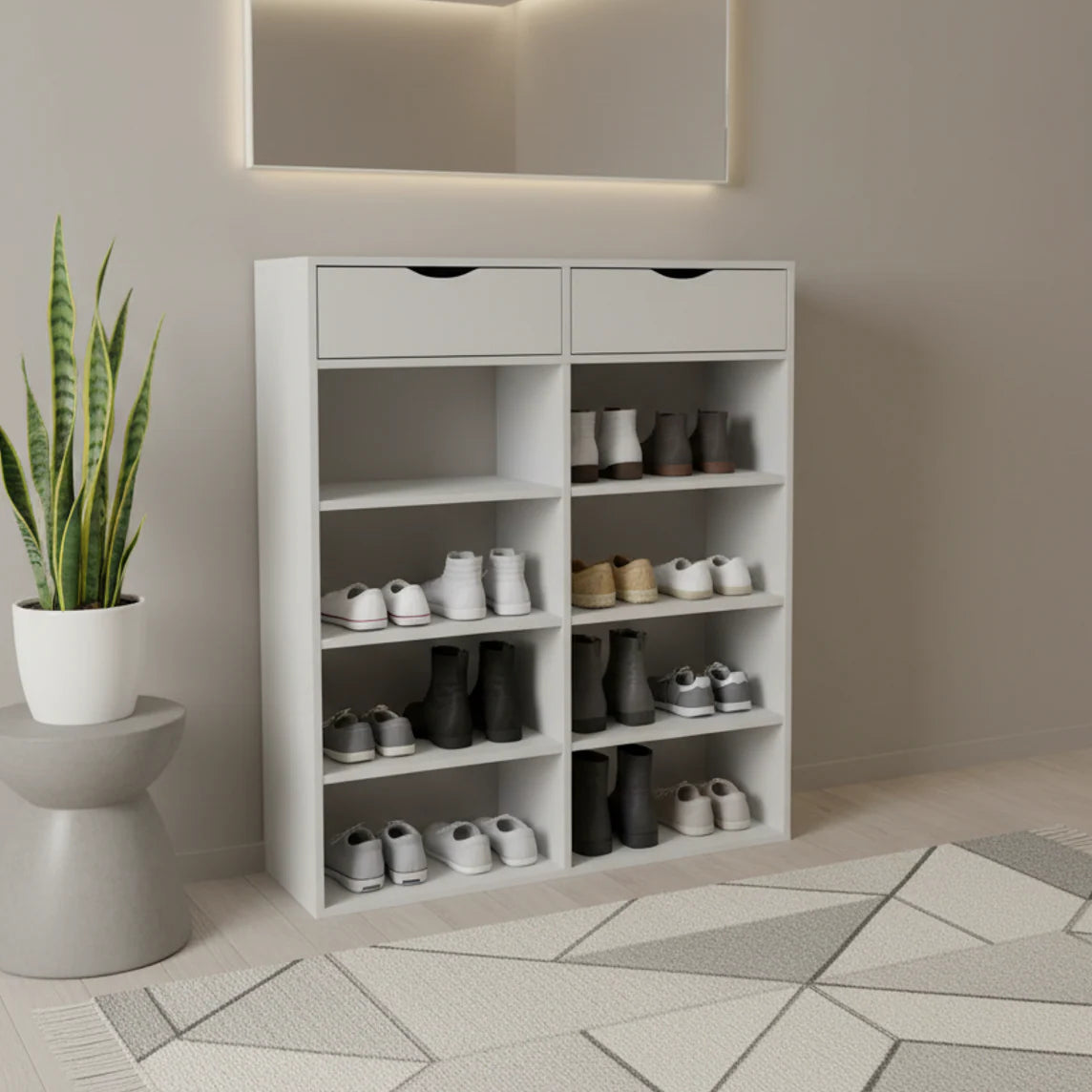 Modern MDF Wood Shoe Rack for Shoe Organization – WAF-188