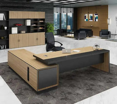 High-quality MDF wooden manager’s desk with a luxurious design – Model HFS-141