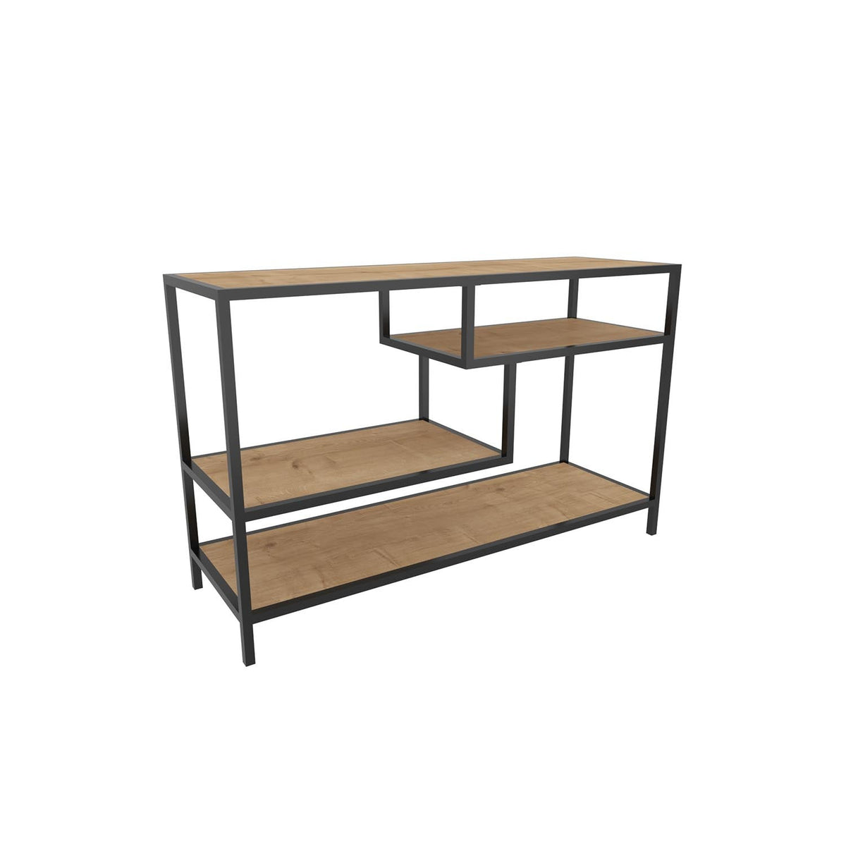 Iron and melamine wood TV table - MTC-086