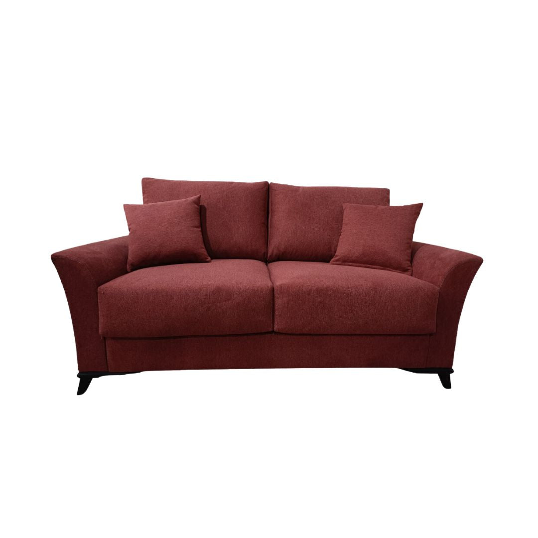 3-seat sofa with fixed back - red beech wood - HST-018