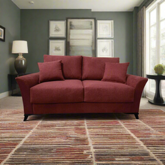 3-seat sofa with fixed back - red beech wood - HST-018