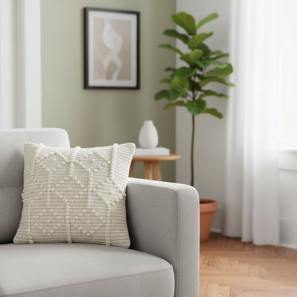 كوشن صوف هاند ميد مقاس 45×45 سم من أوسكار فرنتشر – تصميم مميز HAZ-116