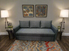 3 seater sofa with fixed back - red beech wood - HST-007