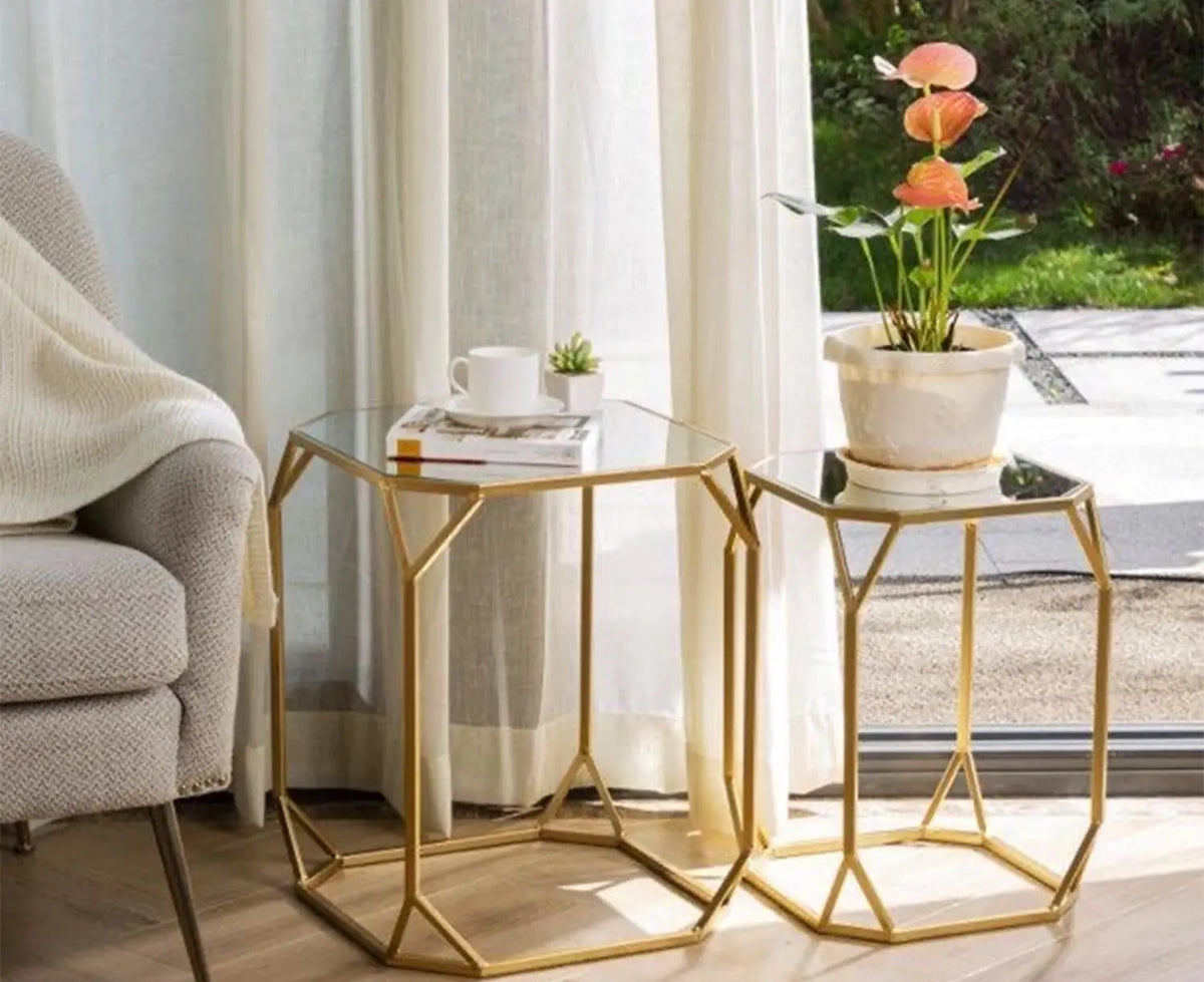 Barneria side table, iron, electrostatic paint