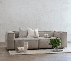 Beech wood sofa with linen or velvet fabric - KYN-059