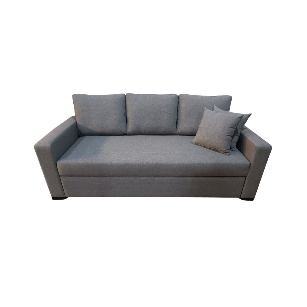 3 seater sofa with fixed back - red beech wood - HST-013