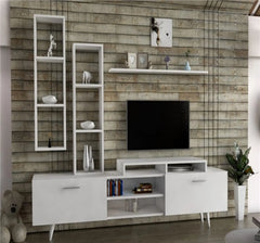 ترابيزة تليفزيون مع وحدات اضافية خشب MDF عالي الجودة - HFS-124