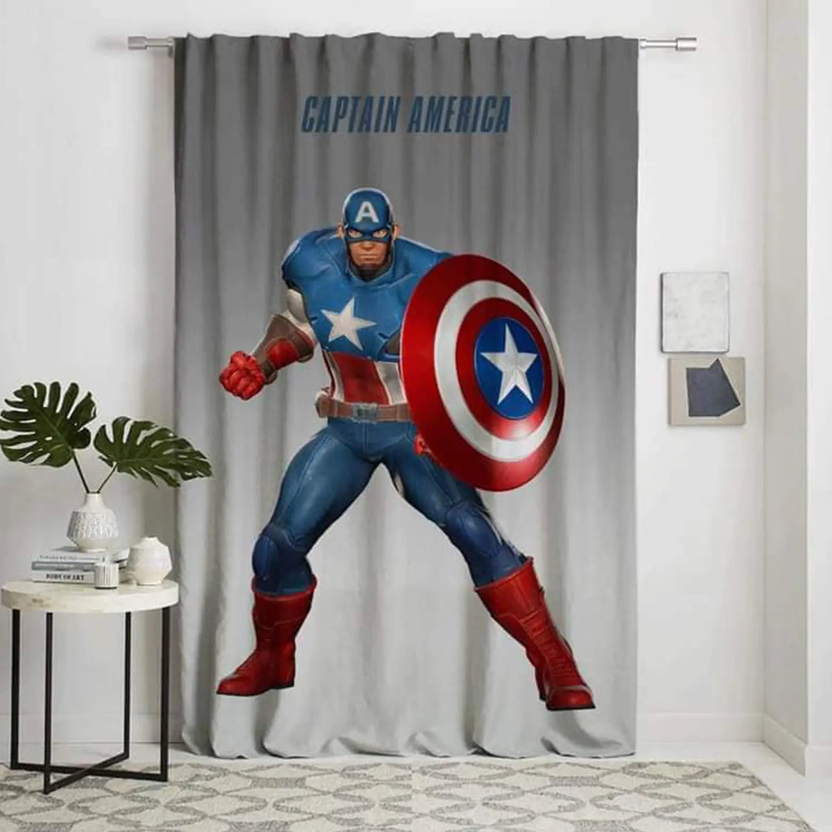 Velvet fabric children's curtain with linen - PRV-140