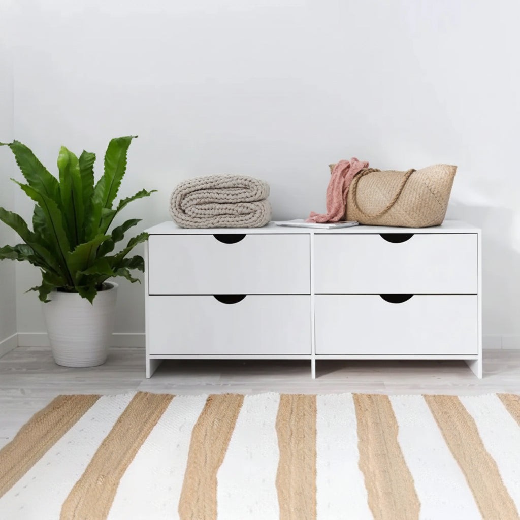 MDF wood drawer unit treated with melamine - KYN-147