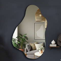 مرايا ديكور مستطيلة 90×60 سم – زجاج عالي الجودة – بدون تاتش – موديل KTM-010