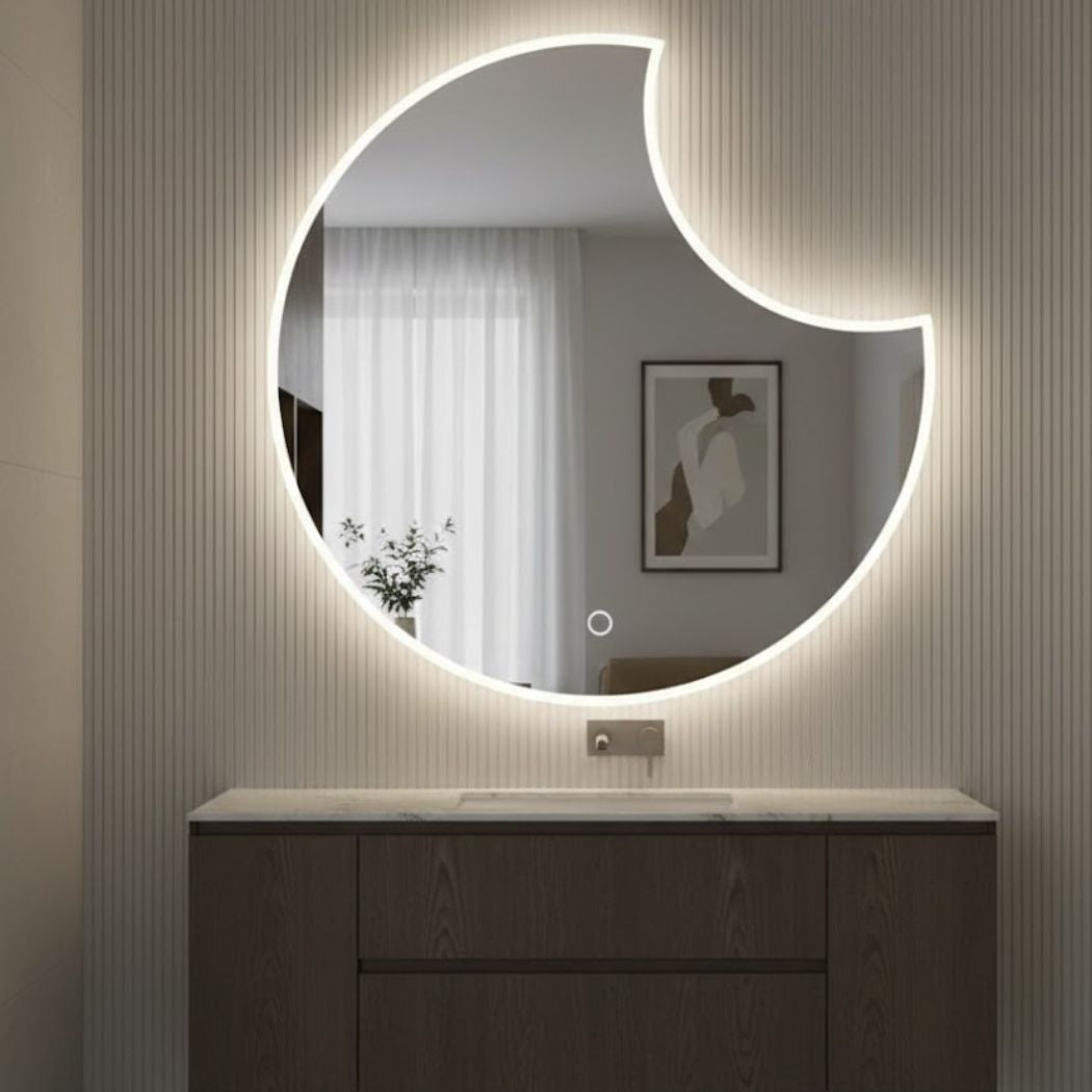 Touch LED Mirror – Modern Circular Design with 70 cm Diameter – Model KTM-001