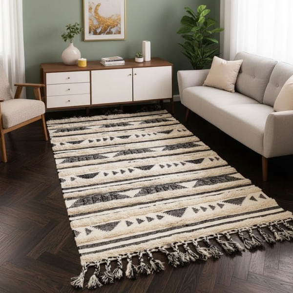 سجادة صوف يدوية الصنع متعددة الألوان – موديل KHM-035 من أوسكار فرنتشر