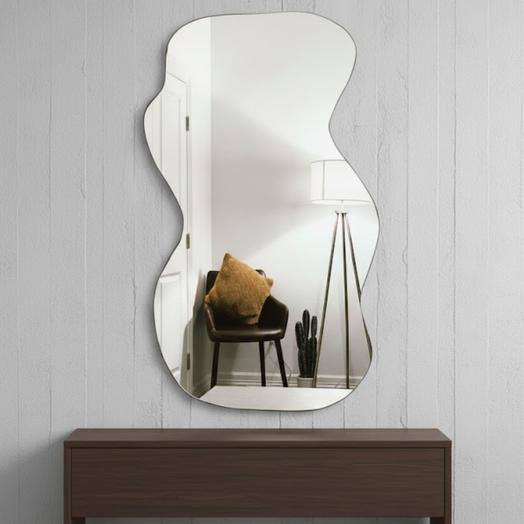 Wall Mirror Without Lighting – Premium Glass Size 100×60 cm – Model KTM-005 by Oscar Furniture