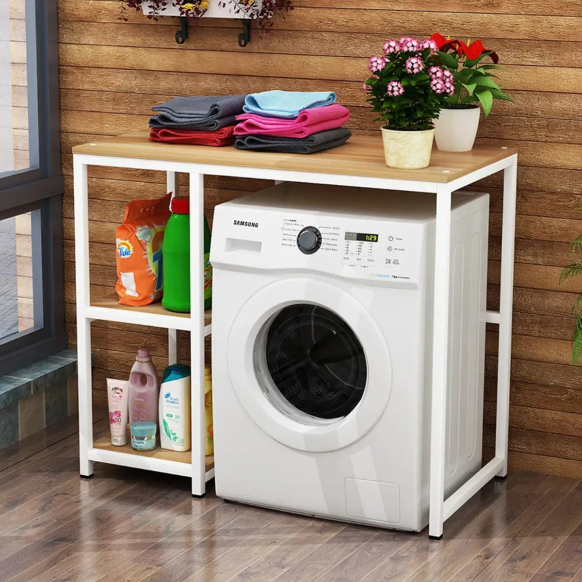 High Quality MDF Wood Bathroom Storage Unit - OSM-487