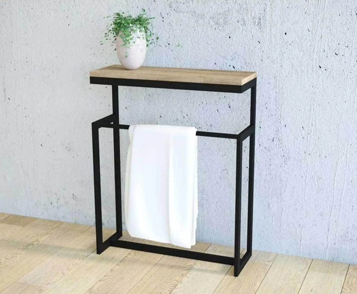 Iron and Melamine wood console - MTC-059