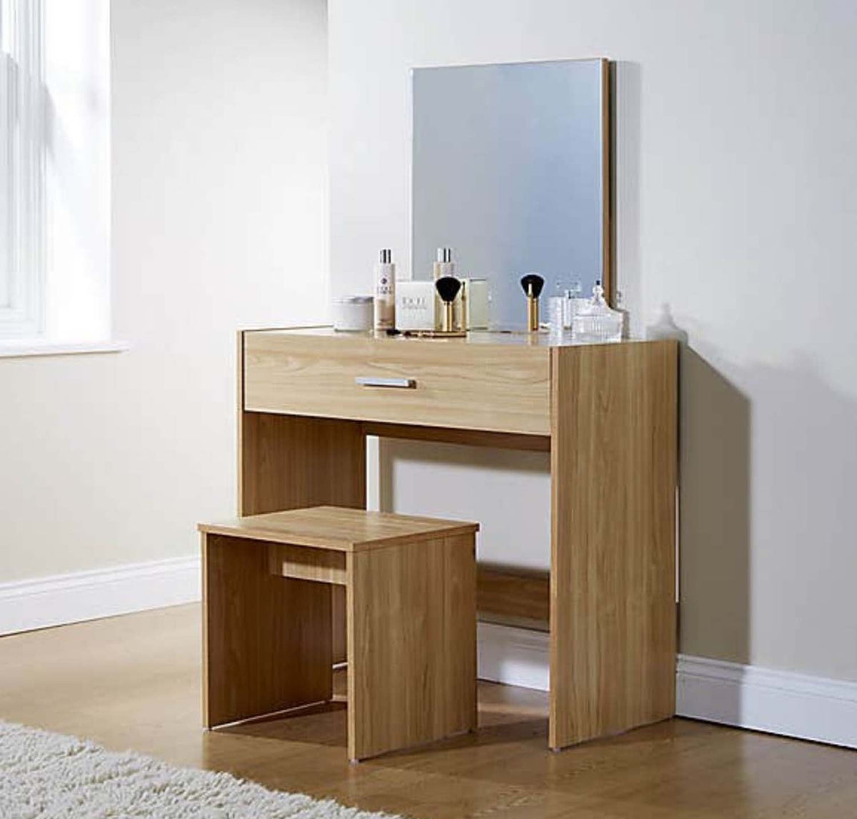 High quality MDF wood dresser with pouf - OSM-030