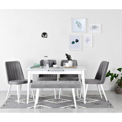 Dining table - 6 pieces of high quality beech wood - KYN-169