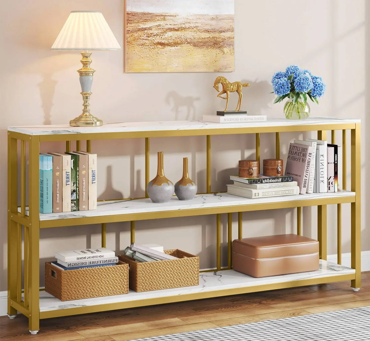 Electrostatic painted metal console - MTC-118