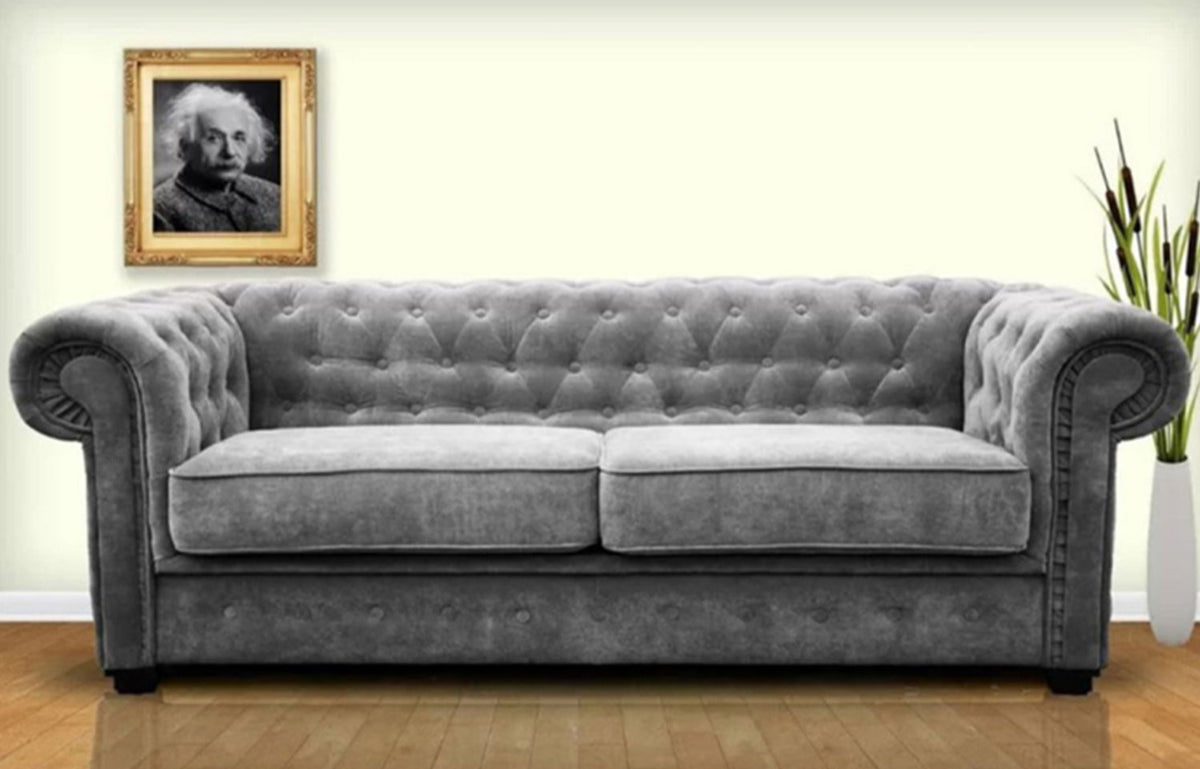 Beech wood sofa with linen or velvet fabric - KYN-046