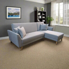 Bed sofa with movable back and turntable - red beech wood - HST-134