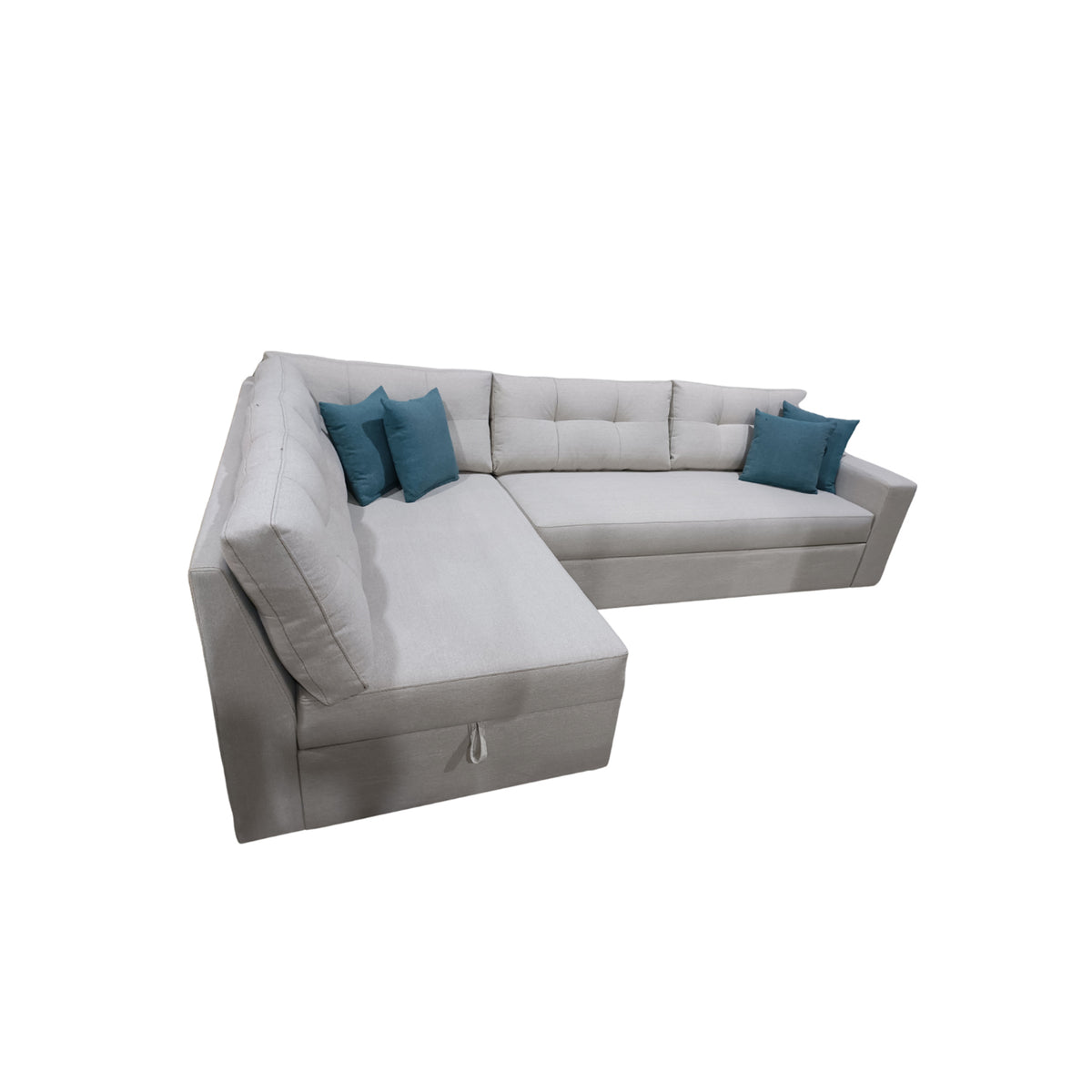 Manx 3-seat sofa with full back - red beech wood - HST-050